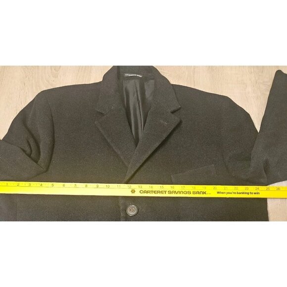 Mens Lauren Ralph Lauren 44L Dark Gray Wool Cashmere Trench Style Overcoat - Picture 9 of 10